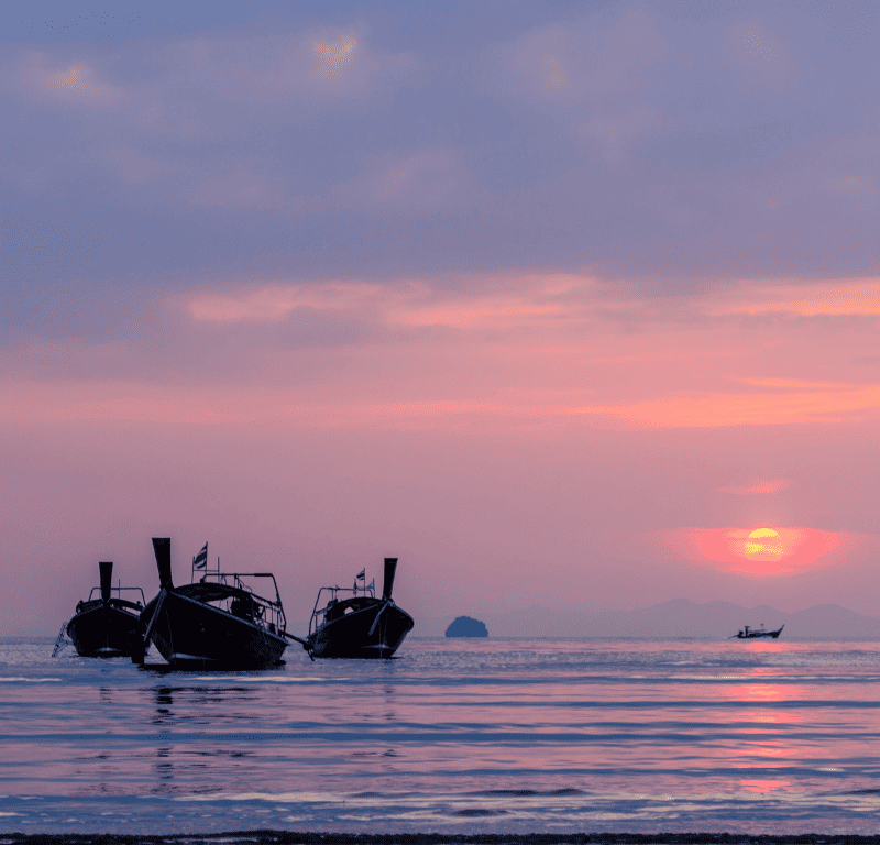 Evening private charter to watch the sunset phuket with islands all around