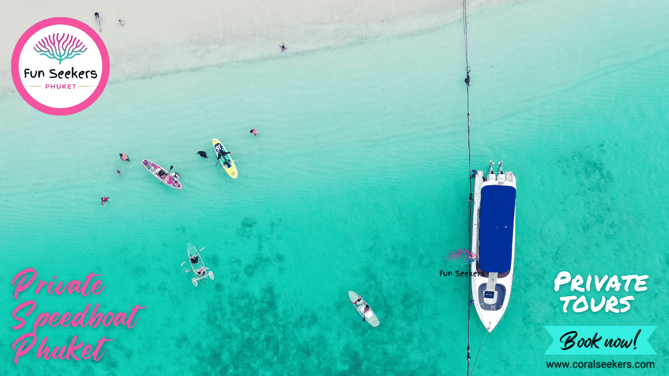 Private speedboat phuket - to islands like the coral islands, ko he