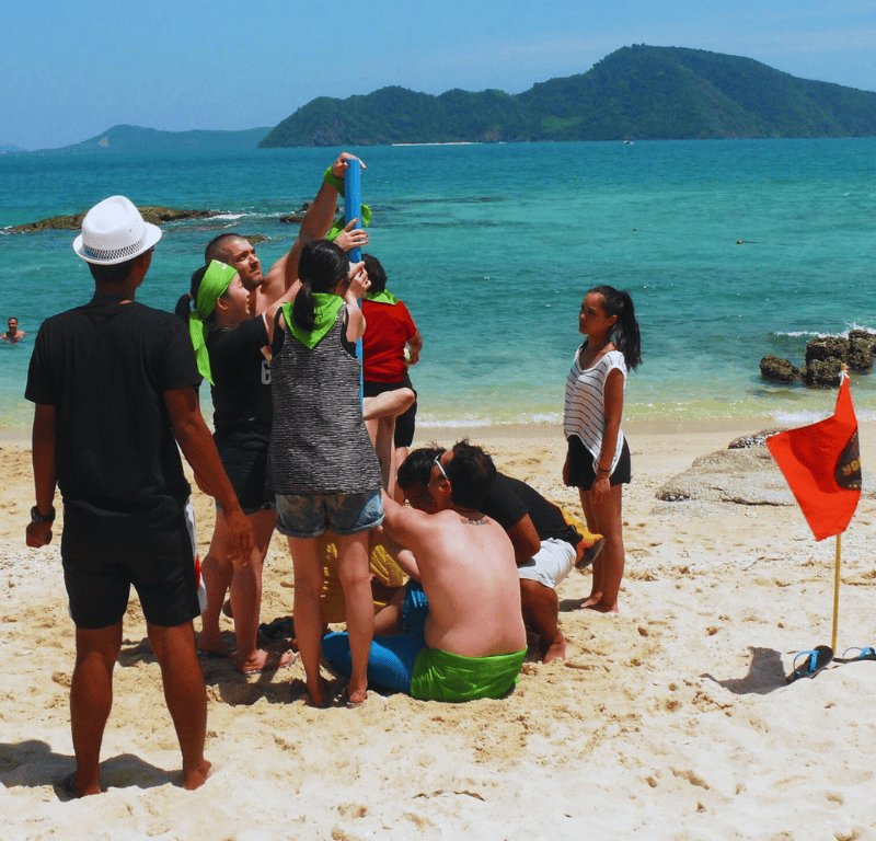 Phuket for beach games nature orientated and water based challenges for engaging team building