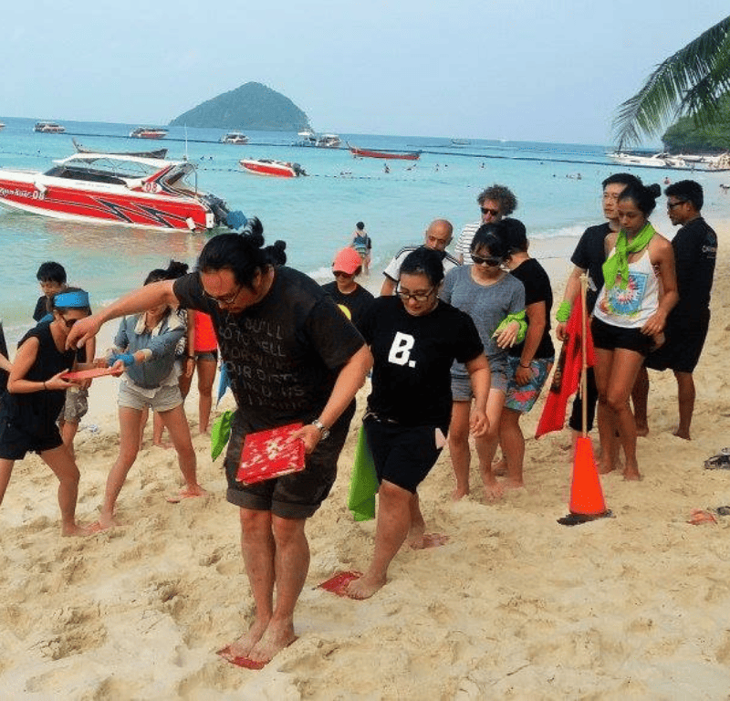 Phuket team building activities on the beach