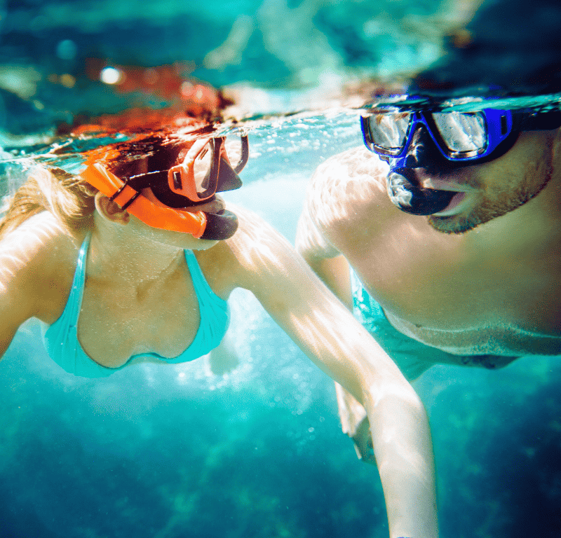 Phuket couple snorkeling adventure together island hopping